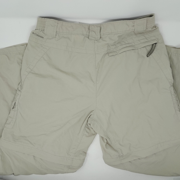 Women's Columbia Khaki Convertible Hiking Pants And Shorts Size Short Medium - Picture 2 of 5